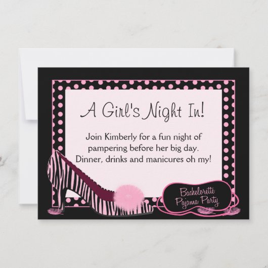 Bachelorette Pajama Party - Uitnodiging (Voorkant)