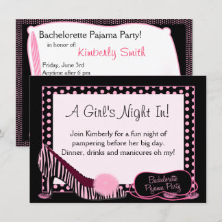 Bachelorette Pajama Party - Uitnodiging