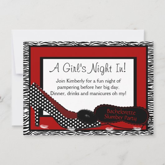 Bachelorette Pajama Party - Uitnodiging (Voorkant)