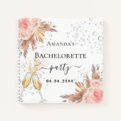 Bachelorette pampas roos goudbuik notitieboek (Voorkant)