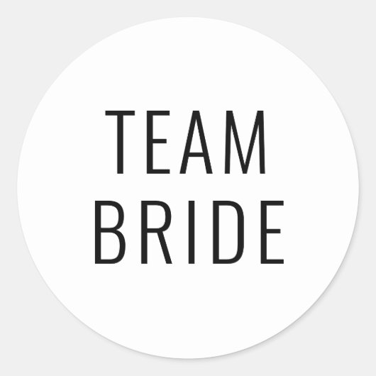 Bachelorette partij bruiloft gunst team bruid ronde sticker (Voorkant)