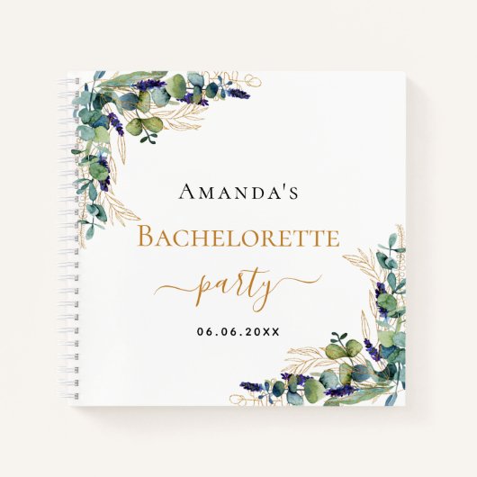 Bachelorette-partij eucalyptus greenery uit het Gu Notitieboek (Voorkant)