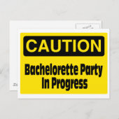 Bachelorette-partij in behandeling uitnodiging briefkaart (Voorkant / Achterkant)