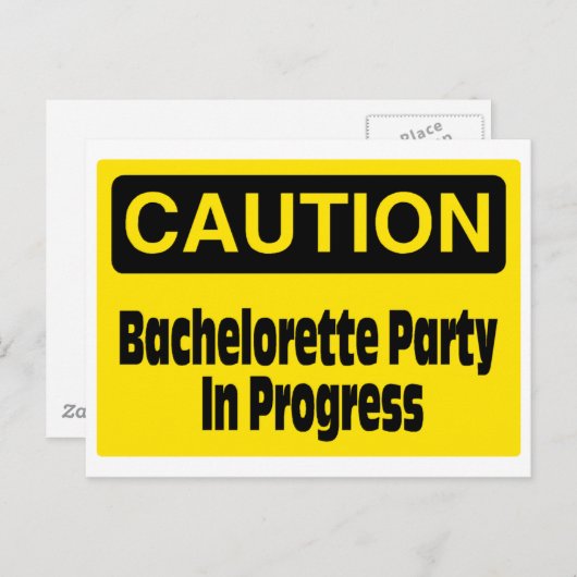 Bachelorette-partij in behandeling uitnodiging briefkaart (Voorkant / Achterkant)