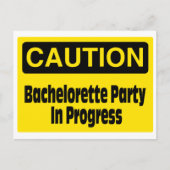 Bachelorette-partij in behandeling uitnodiging briefkaart (Voorkant)