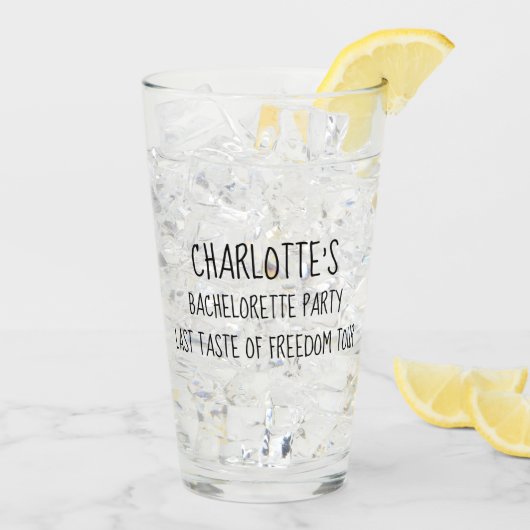 Bachelorette Partij Laatste Smaak van Vrijheids Ro Glas (Achterkant ijs)