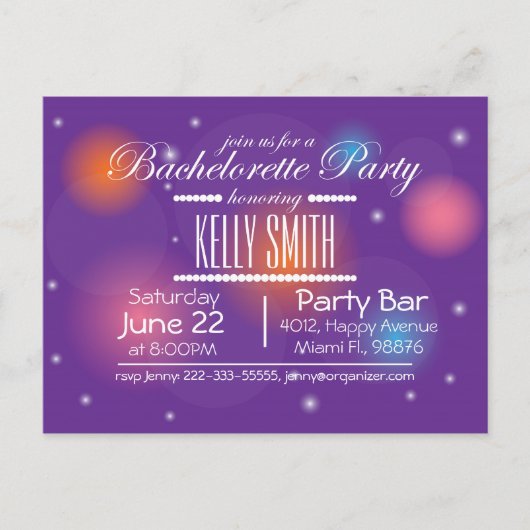 Bachelorette partij ontwerp kaart (Voorkant)