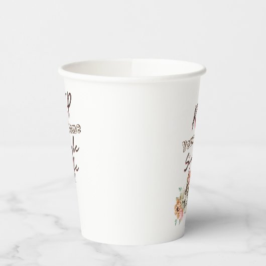 Bachelorette-partij RIP Single Life Skull Flower Papieren Bekers (Links)