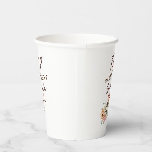 Bachelorette-partij RIP Single Life Skull Flower Papieren Bekers (Rechts)