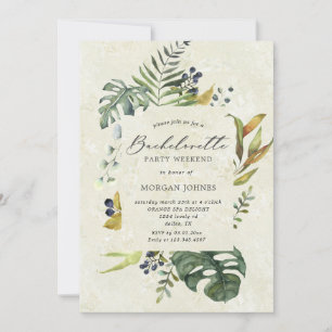bachelorette partij zephyr floral Invitation