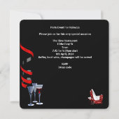 Bachelorette partijen Red Shoe Hi Heels Wijnglas Kaart (Achterkant)