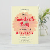 Bachelorette partijgepersonaliseerd kaart (Staand voorkant)
