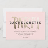 BACHELORETTE PARTIJINVITATIE // GOLD FOIL KAART (Voorkant)