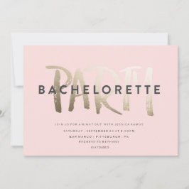 BACHELORETTE PARTIJINVITATIE // GOLD FOIL KAART