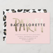 BACHELORETTE PARTIJINVITATIE // GOLD FOIL KAART (Voorkant / Achterkant)