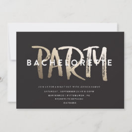 BACHELORETTE PARTIJINVITATIE // GOLD FOIL KAART