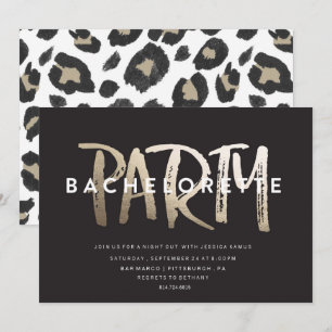 BACHELORETTE PARTIJINVITATIE // GOLD FOIL KAART