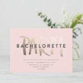 BACHELORETTE PARTIJINVITATIE // GOLD FOIL KAART (Staand voorkant)