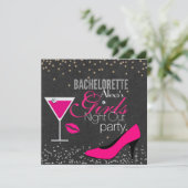 BACHELORETTE-PARTIJINVITATIE KAART (Staand voorkant)