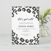 BACHELORETTE PARTIJINVITATIE // LEOPARD AFDRUKKEN KAART (Staand voorkant)