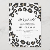 BACHELORETTE PARTIJINVITATIE // LEOPARD AFDRUKKEN KAART (Voorkant / Achterkant)