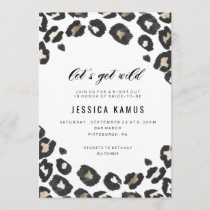 BACHELORETTE PARTIJINVITATIE // LEOPARD AFDRUKKEN KAART