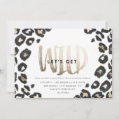 BACHELORETTE PARTIJINVITATIE // LEOPARD AFDRUKKEN KAART (Voorkant)