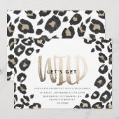 BACHELORETTE PARTIJINVITATIE // LEOPARD AFDRUKKEN KAART (Voorkant / Achterkant)