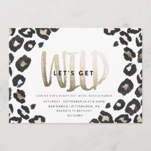 BACHELORETTE PARTIJINVITATIE // LEOPARD AFDRUKKEN KAART