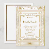 Bachelorette partijuitnodiging, geweldige Gatsby,  Kaart (Voorkant / Achterkant)