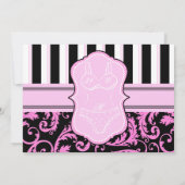 Bachelorette partijuitnodiging voor merken en pant kaart (Achterkant)