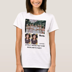 Bachelorette Party, aangepast 3 Foto collage T-shirt