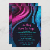 Bachelorette Party-Abstract Art-Blue en Pink- Kaart (Voorkant / Achterkant)