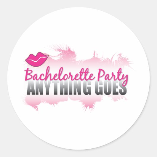 Bachelorette Party - Alles gaat! Ronde Sticker (Voorkant)