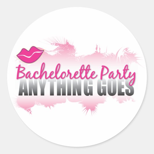 Bachelorette Party - Alles gaat! Ronde Sticker (Voorkant)