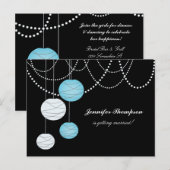 Bachelorette Party Aqua Blue Lantaarns Nodig Kaart (Voorkant / Achterkant)