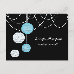 Bachelorette Party Aqua Blue Lantaarns Nodig Kaart