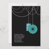 Bachelorette Party Aqua Blue Papier Lantaarns Wiel Kaart (Achterkant)