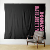 BACHELORETTE PARTY BACKDROP AANGEPASTE TAPESTRY WANDKLEED (In Situ (horizontaal))