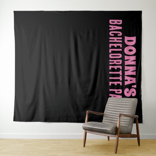 BACHELORETTE PARTY BACKDROP AANGEPASTE TAPESTRY WANDKLEED (In Situ (horizontaal))