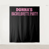 BACHELORETTE PARTY BACKDROP AANGEPASTE TAPESTRY WANDKLEED (Voorkant)