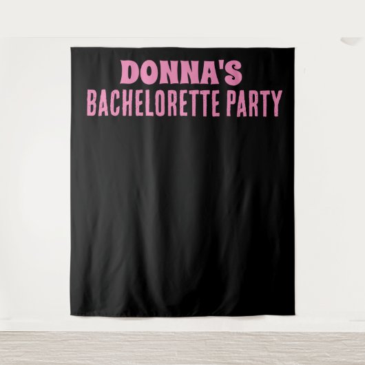 BACHELORETTE PARTY BACKDROP AANGEPASTE TAPESTRY WANDKLEED (Voorkant)