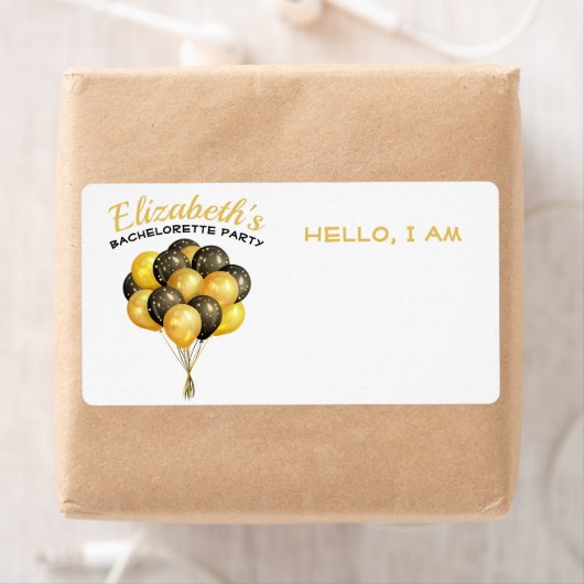 Bachelorette Party ballonnen Papierlabel label lab (Insitu)