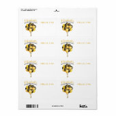 Bachelorette Party ballonnen Papierlabel label lab (Full Sheet)