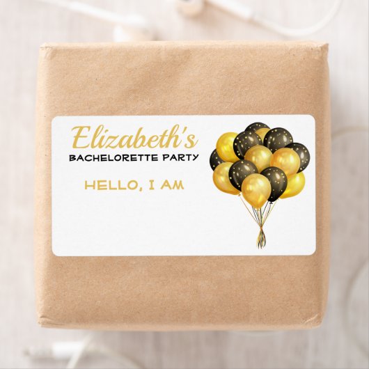 Bachelorette Party ballonnen Papierlabel label lab (Insitu)