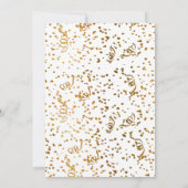 Bachelorette Party Balloon Gold Confetti Streamers Kaart (Achterkant)