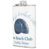 Bachelorette party beach club blue sea shell name  heupfles (Links)