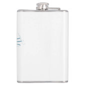 Bachelorette party beach club blue sea shell name  heupfles (Achterkant)