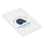 Bachelorette party beach club blue sea shell name  magneet (Rechterzijde)
