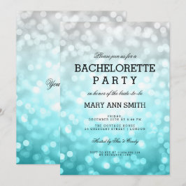 Bachelorette Party Beach Ombre Glitter Lights Kaart